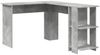 vidaXL Eck-Schreibtisch Beton Grau 140 x 113,5 x 75 cm Holzwerkstoff 869557 Bild 2
