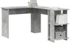 vidaXL Eck-Schreibtisch Beton Grau 140 x 113,5 x 75 cm Holzwerkstoff 869557 Bild 3
