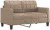 vidaXL 2-tlg. Sofagarnitur mit Kissen Cappuccino-Braun Kunstleder 3201362 Bild 4