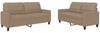 vidaXL 2-tlg. Sofagarnitur mit Kissen Cappuccino-Braun Kunstleder 3201362 Bild 2