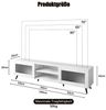 radelldar TV-Schrank Lowboard mit LED-Beleuchtung 160cm, für Fernseher bis zu 70 Zoll, mit 2 Acryltüren, stehend Bild 4