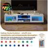 radelldar TV-Schrank Lowboard mit LED-Beleuchtung 160cm, für Fernseher bis zu 70 Zoll, mit 2 Acryltüren, stehend Bild 3