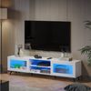 radelldar TV-Schrank Lowboard mit LED-Beleuchtung 160cm, für Fernseher bis zu 70 Zoll, mit 2 Acryltüren, stehend Bild 5