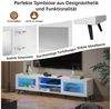 radelldar TV-Schrank Lowboard mit LED-Beleuchtung 160cm, für Fernseher bis zu 70 Zoll, mit 2 Acryltüren, stehend Bild 2
