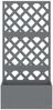 vidaXL Blumenkasten mit Rankgitter Grau 65x33x135 cm WPC 362577 Bild 4