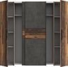 FORTE Kalixtus Kleiderschrank, Holzwerkstoff, Braun/Grau, 200,1 x 190,5 x 61,6 cm Bild 4