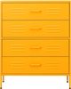 vidaXL Kommode Senfgelb 80x35x101,5 cm Stahl 336200 Bild 3
