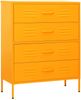 vidaXL Kommode Senfgelb 80x35x101,5 cm Stahl 336200 Bild 2