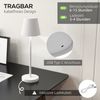 HOMCOM Tischleuchte mit LED-Leuchten, Wiederaufladbare Tischlampe, 3 Farben, Leuchtmittel wechselbar, für Schlafzimmer, Wohnzimmer, Weiß Bild 4
