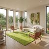 Gabbeh Teppich - Softy - Uni 150 x 150 cm - lindengrün - quadratisch Bild 2