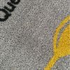 Carpetia Teppich Küchenläufer in grau mit Gelrücken und schwarzem & gelbem Schriftzug, rechteckig, Höhe: 5 mm Bild 2