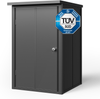 GFP Primeyard Geräteschrank Metall 84x84x131 cm Mülltonnenbox anthrazit inkl. Fußboden Bild 2