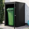 GFP Primeyard Geräteschrank Metall 84x84x131 cm Mülltonnenbox anthrazit inkl. Fußboden Bild 3