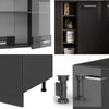 Singleküche R-Line Anthrazit Hochglanz/Anthrazit 160 cm , AP Marmor Vicco Bild 5