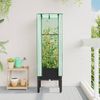 vidaXL Hochbeet mit Gewächshaus-Aufsatz Rattan-Optik 40x40x140 cm 4015818 Bild 3