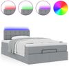 vidaXL Ottoman-Bett mit Matratze & LEDs Hellgrau 120x190 cm Stoff 3312457 Bild 5