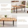 Esstisch 80x160x75 cm ausziehbar, MDF-Tischplatte in Ameican White Oak, hochfeste Legierungsstütze, modern-klassisch Bild 4