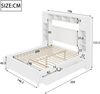 Merax Doppelbett Bettgestell mit Stauraum 140*200, mit 4 Schubladen und großem Stauschrank, aus Massivholz mit Lattenrost, weiß Bild 4