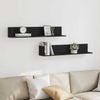 vidaXL Wandregale 2 Stk. Schwarz 100x16,5x16,5 cm Holzwerkstoff 860041 Bild 3
