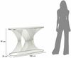 Dmora Konsolentisch Branduzzo, Tisch, Eingangskonsole, Regal, 120x35 h79 cm, Silber Bild 3