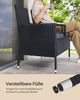 SONGMICS Gartenmöbel, Balkonmöbel aus PE-Polyrattan, mit Tisch, Sofa, Terrassenmöbel, Outdoor, mit Kissen, für Terrasse, Garten, Balkon, schwarz-grau Bild 2