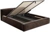 Selsey 'Tilves Slim'Polsterbett 140x200 mit Bettkasten und Lattenrost, Velours, braun Bild 4