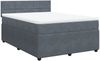 vidaXL Boxspringbett mit Matratze Dunkelgrau 140x190 cm Samt 3290035 Bild 3