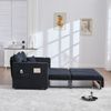 2-Sitzer Schlafsofa B 139 x T 83 x H 58 cm aus Chenille, ausziehbar Bild 4