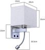 ZMH Wandleuchte Innen Wandlampe Schlafzimmer - Leselampe Bett E27 Bettlampe Wohnzimmer Modern Schlafzimmerlampe Stoffschirm Schwenkbar Nachttischlampe Wand für Flur Hotel Bild 5