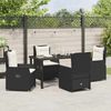 vidaXL Garten Essgruppe 5 pcs Schwarz Poly-Rattan 3380941 Bild 4