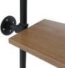 Raumteiler mit Regal HWC-P10, Wohnregal Ablageregal, Industrial Metall Melamin MVG 203x100x20cm ~ braun Bild 5