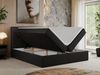 Boxspringbett, Doppelbett Matratze und Topper, Polsterbett - CENTOS - 180x200cm - Schwarz Kunstleder - H3 Bild 2