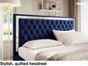 MEBLINI Polsterbett 140x200 mit Lattenrost und Matratze – ARONA SILVER – Blau Samt – Doppelbett mit Bettkasten - Stauraumbett - Kopfteil Bett mit Stauraum Bild 4