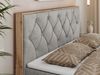 Boxspringbett, Schlafzimmerbett, Bettkasten - VENETO - 180 x 200 cm - Hellgrau Velvet - H3 Bild 3