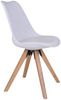 Schalenstuhl >Bergen< (2er-Set) in Weiss, Glattlederoptik - 48x86x55cm (BxHxT) Bild 3