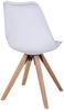 Schalenstuhl >Bergen< (2er-Set) in Weiss, Glattlederoptik - 48x86x55cm (BxHxT) Bild 4