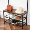 Hoobro GARDEROBENSTÄNDER BRAUN Schuhaufbewahrung (H 182 x T 70 x B 12.6 cm) Bild 5