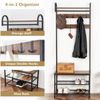 Hoobro GARDEROBENSTÄNDER BRAUN Schuhaufbewahrung (H 182 x T 70 x B 12.6 cm) Bild 3