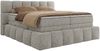 Boxspringbett NIRA KING, Doppelbett mit Fußteil, 7-Zonen Multipocket-Matratzen und Topper, Schlafzimmerbett - 200 x 200 cm - Hellgrau Struktur - H3 Bild 5