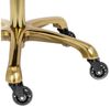 Physa Drehstuhl Sattelhocker Kosmetikhocker ergonomischer Rollhocker verstellbar 150kg, Golden, Weiß Bild 2