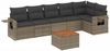 vidaXL 7-tlg. Garten-Sofagarnitur mit Kissen Grau Poly Rattan 3224576 Bild 2