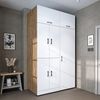 Roomart Waschmaschinenschrank- DORA-I- 130 cm breit – Waschmaschinen- & Trockner-Überbau mit Türen und Ausziehplatte, Bad & Waschküche • Weiß-Eiche Bild 2