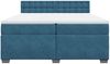 vidaXL Boxspringbett mit Matratze Blau 200x200 cm Samt 3286418 Bild 3