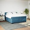 vidaXL Boxspringbett mit Matratze Blau 200x200 cm Samt 3286418 Bild 2