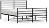 vidaXL Bettgestell mit Kopf- und Fußteil Metall Schwarz 140x190 cm 352337 Bild 2