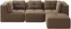 Modulares Ecksofa, Cord, rahmenlos, mit Ottomane & rutschfestem Standfuß, 297 x 177 x 69 cm, Braun Bild 5