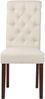 2er Set Esszimmerstühle WALES Stoff - 98x45x63cm, creme, Holz Gestell Stühle Esszimmerstühle Stuhl Esszimmer Esstisch Stühle Küchenstuhl Bild 3