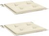 vidaXL Gartenstuhl-Kissen 2 Stk. Creme 50x50x4 cm Oxford-Gewebe 47599 Bild 3