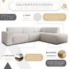 AX LIVING Couch Sofa L Form Didim L Weiß – 292 cm, stilvoll & bequem R Bild 5
