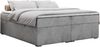 Boxspringbett - Doppelbett mit Multipocket-Matratze - BESS -140x200 - Hellgrau Velours - H3 Bild 3